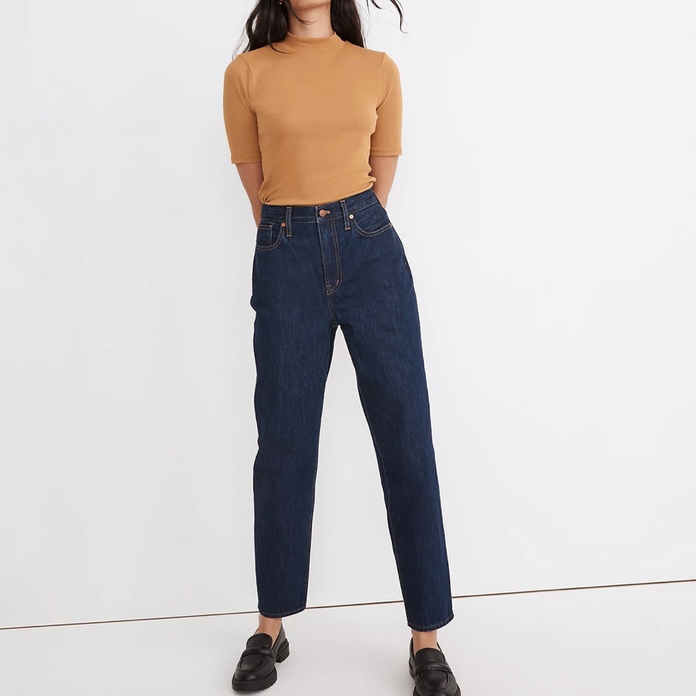NWT Madewell Baggy Tapered Jeans in Dressler Wash. 100% cotton.